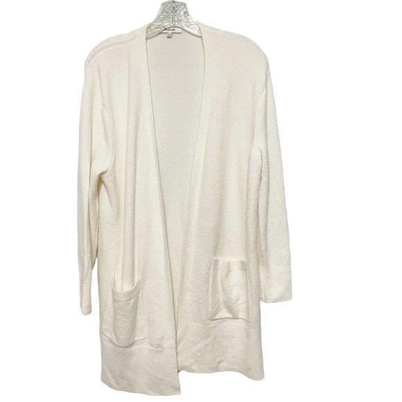 Madewell White Open Front Alpaca Blend Soft Cardigan Sweater - Picture 4 of 9